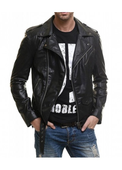 Laverapelle Men's Genuine Lambskin Leather Jacket (Moto Jacket) - 1501177