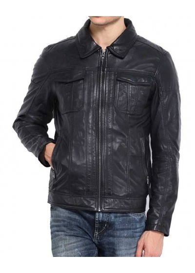 Laverapelle Men's Genuine Lambskin Leather Jacket (Regal Jacket) - 1501205