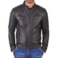 Laverapelle Men's Genuine Lambskin Leather Jacket (Racer Jacket) - 1501058