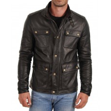 Laverapelle Men's Genuine Lambskin Leather Jacket (Officer Jacket) - 1501024
