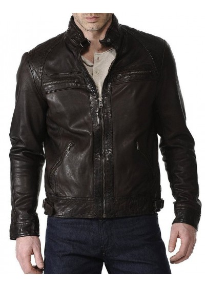 Laverapelle Men's Genuine Lambskin Leather Jacket (Racer Jacket) - 1501018
