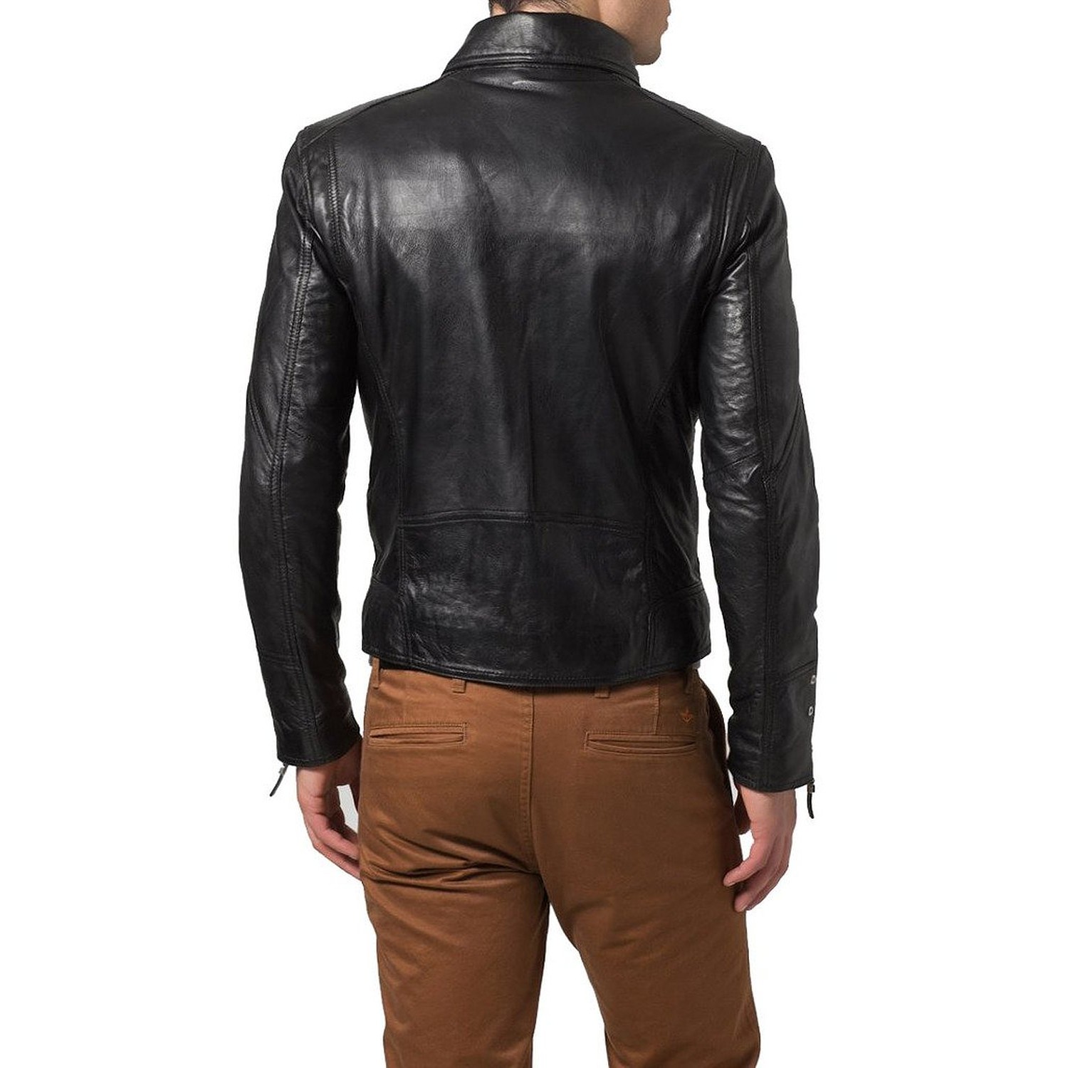 1501037 Black, Aviator Jacket Laverapelle Mens Genuine Cowhide Leather Jacket 