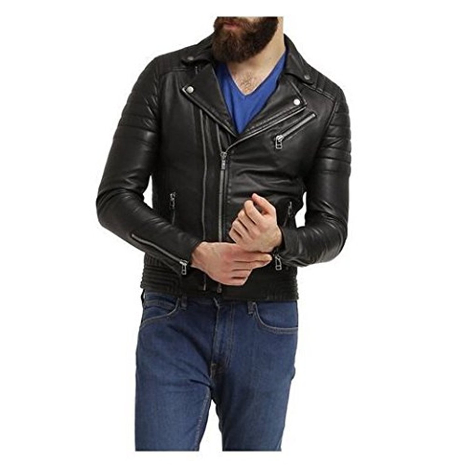 Black, Double Rider Jacket Laverapelle Mens Genuine Lambskin Leather Jacket 1501142 