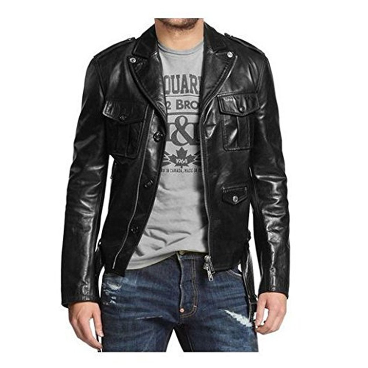 Laverapelle Mens Black Genuine Lambskin Leather Jacket 1801029 