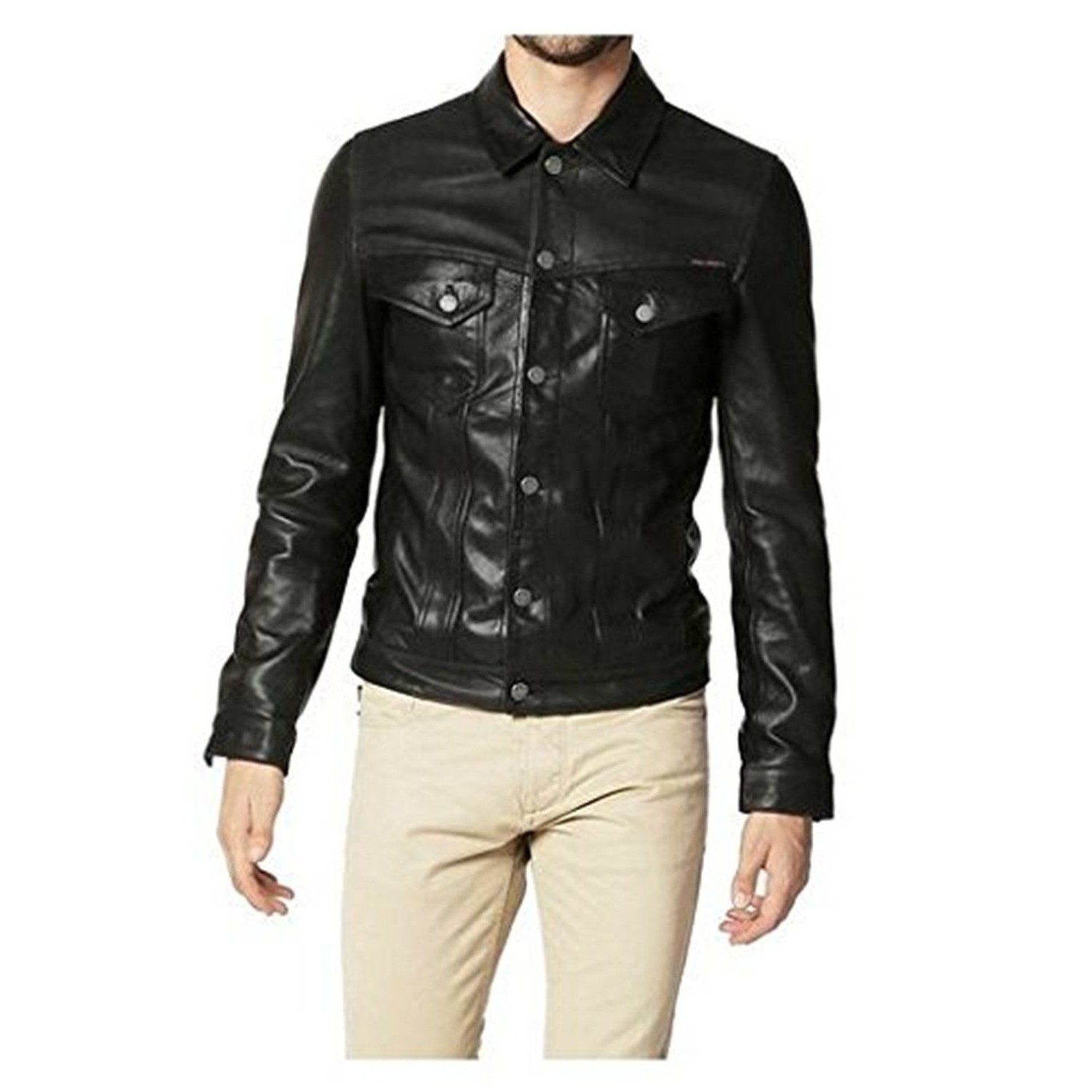 Black, Racer Jacket Laverapelle Mens Genuine Lambskin Leather Jacket 1501410