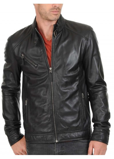 Laverapelle Men's Genuine Lambskin Leather Jacket (Classic Jacket) - 1501125