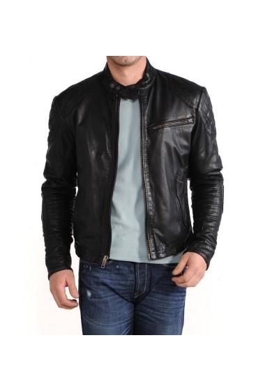 Laverapelle Men's Genuine Lambskin Leather Jacket (Fencing Jacket) - 1501423