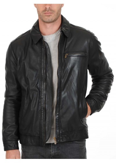 Laverapelle Men's Genuine Lambskin Leather Jacket (Aviator Jacket) - 1501389