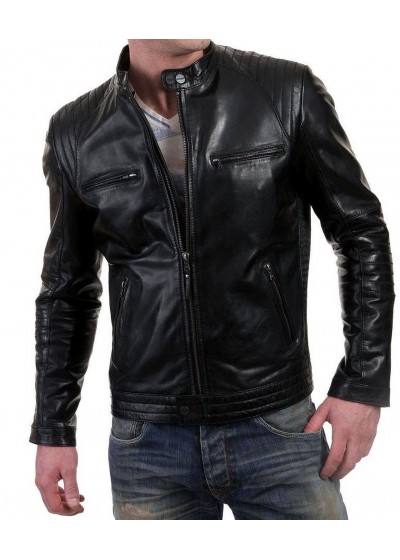 Laverapelle Men's Genuine Lambskin Leather Jacket (Fencing Jacket) - 1501309