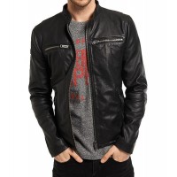 Laverapelle Men's Genuine Lambskin Leather Jacket (Racer Jacket) - 1501646